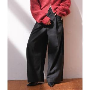 パンツ タックワイドパンツ レディース