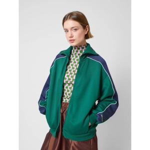 トレーナー スウェット Striped zipped sweatshirt レディース