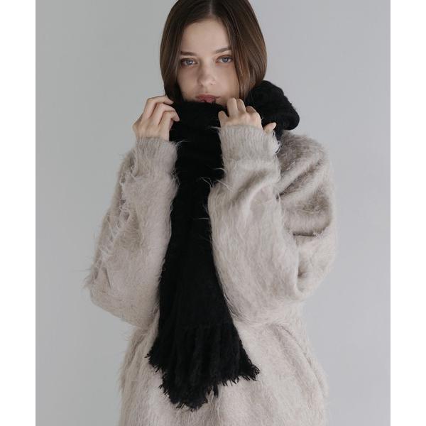 マフラー ボリュームフェザーフリンジマフラー メンズ レディース