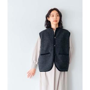 ベスト ジレ シープパイルジャージーベスト レディース