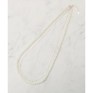 2連ダイヤ＆フェイクパールネックレスの買取情報