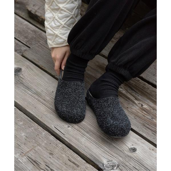 サンダル mixed material round sabot / ミクストマテリアルラウンドサボ ...