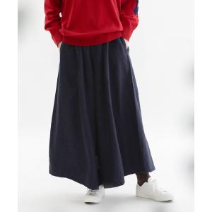 nop de nod（ノップドゥノッド） スカート リネンビエラ起毛切り替え