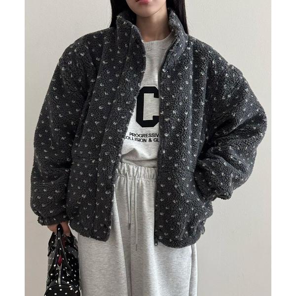 ブルゾン アウター 「秋冬新作」ドットボアジャケット レディース