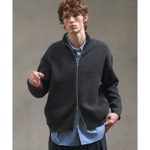 malo カシミヤ ドライバーズニット ジップカーディガン ネイビー 50 JOHN SMEDLEY｜ジョンスメドレー日本公式