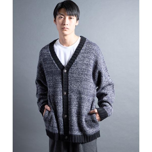 カーディガン PF:AC MIX COLOR KNIT CARDIGAN/ミックカラー クルーネック...