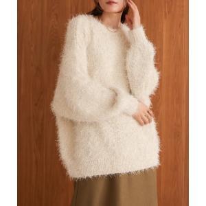 ニット セーター ラメシャギーニットトップス レディース