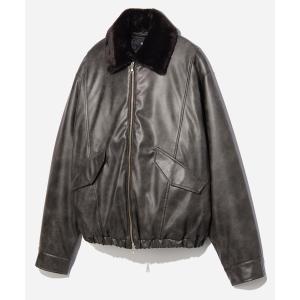 ブルゾン アウター エアサーマルエリファーレザーブルゾン(HARE) メンズ レディース