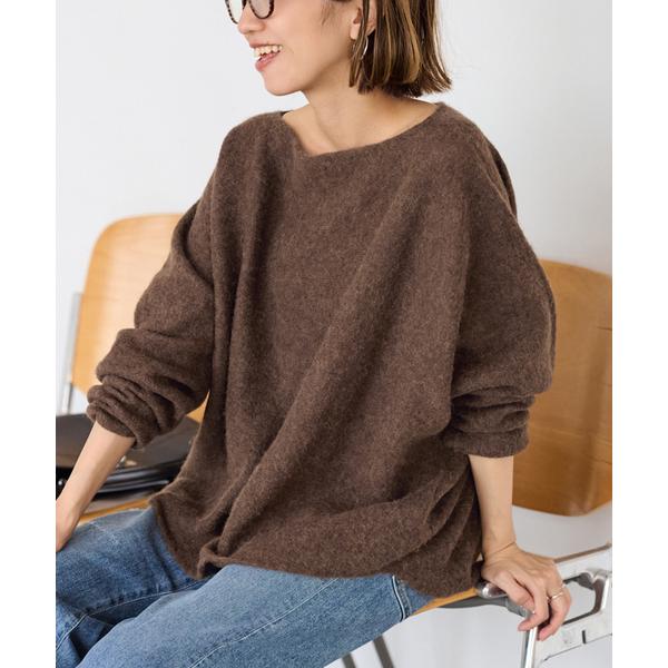 ニット セーター 「WEB限定追加」ベビーアルパカmixドルマンニュアンスプルオーバー レディース