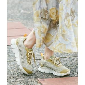 「RAKUWALK LADIES」 ローカットスニーカー 23.5cm カーキ レディース