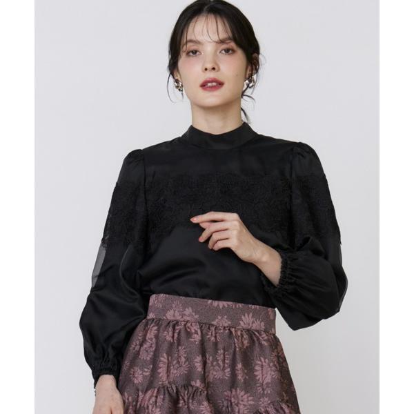 ブラウス シャツ 「M Maglie le cassetto」シアーレースブラウス レディース