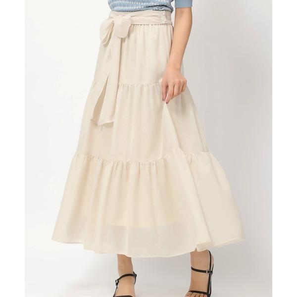 「MISCH MASCH」 フレアスカート M ベージュ レディース