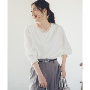 「GLOBAL WORK」 長袖ブラウス LARGE オフホワイト レディース