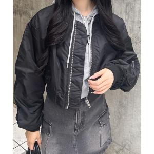 ブルゾン アウター クロップド丈MA-1 レディース