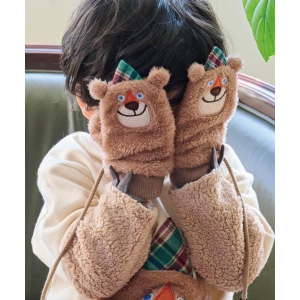 手袋 「コロボックル」アニマルミトン キッズ 子供 男の子 女の子