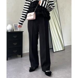 パンツ 「リニューアル」スリムタックパンツ レディース