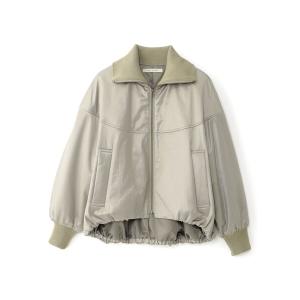 ブルゾン アウター 「CAST COLON」レザーライクサテンブルゾン レディース
