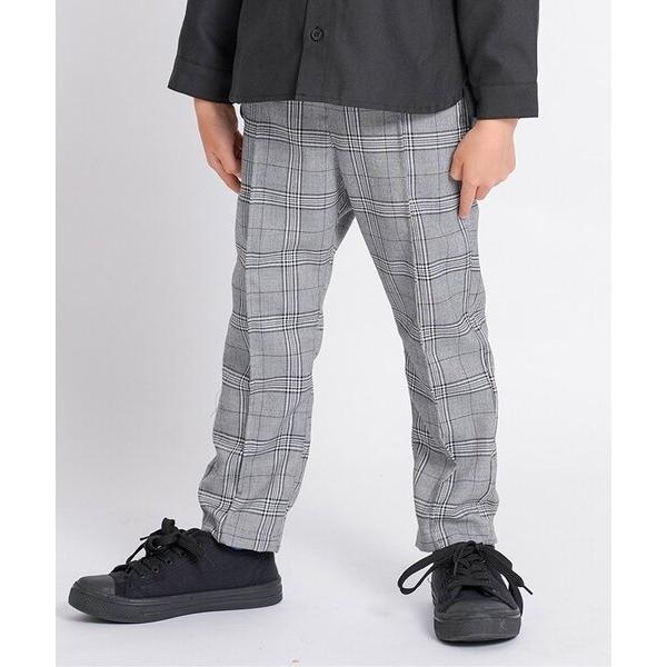 パンツ 「ジュニア対応」サスペンダー付きチェックパンツ キッズ 子供服 男の子 女の子