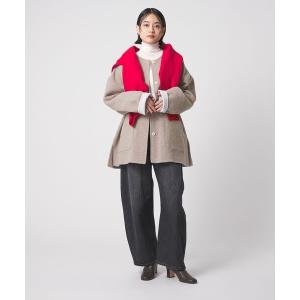 ノーカラーコート コート リバー ノーカラーコート ‐リバーシブル‐「A DAY IN THE LIFE」 レディース