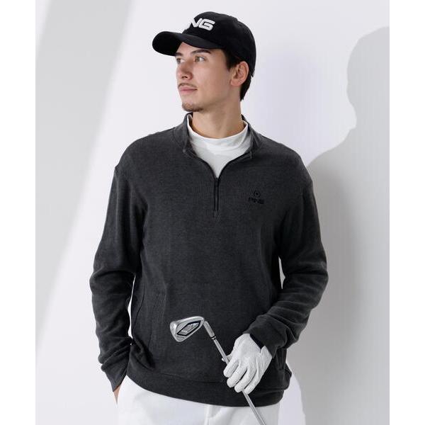 tシャツ 「PING APPAREL」針抜きハーフジップカットソー 「NATIVE」 (MENS) ...