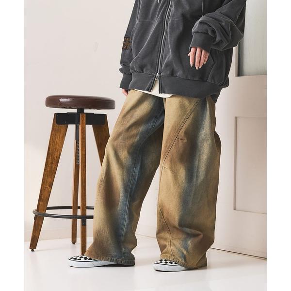 ジーンズ 「BRUDDA SHARK/ブラダシャーク」ダーティ加工 ボリューム カーブライン デニム...