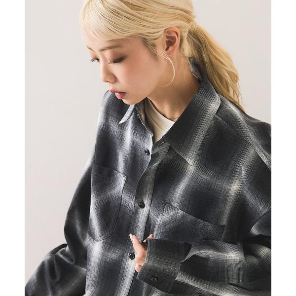 シャツ 「BRUDDA SHARK/ブラダシャーク」オーバーサイズ チェックシャツ/レギュラーカラー...