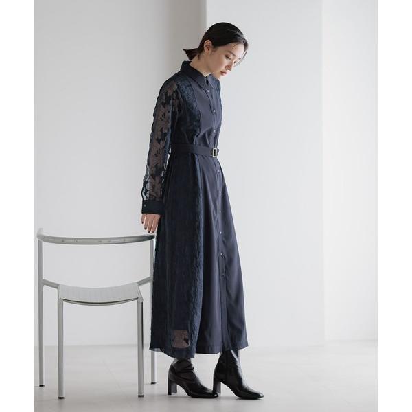 ワンピース 「選べる3丈」サイドジャガードキリカエワンピース606739