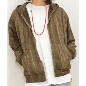 パーカー 「Los Angeles Apparel /ロサンゼルス アパレル」14 OZ FLEECE FULL ZIP DRIP DYE/ヘビーウェ