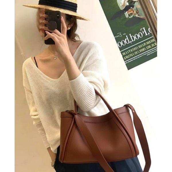 トートバッグ 2way フェイクレザー トートバッグ ショルダーバッグ レディース