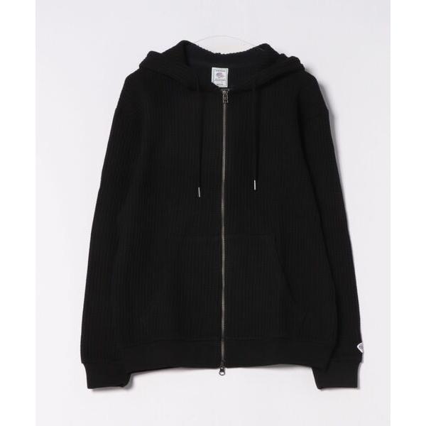パーカー 「JEMORGAN LONG JOHNS」ビッグワッフルZIPパーカー ダブルジップパーカ...