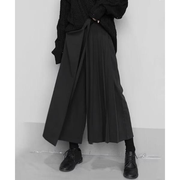 パンツ Eastern Reignラップ付プリーツワイドパンツ メンズ レディース