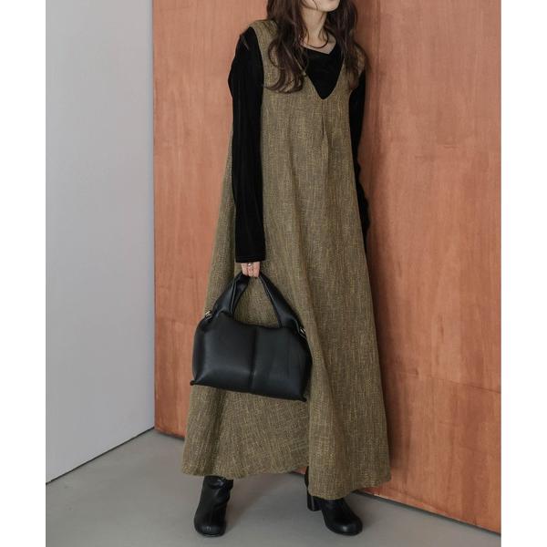 ジャンパースカート ツイードフレアジャンパースカート