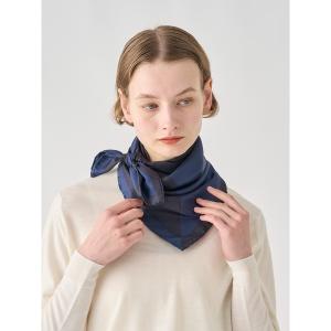 スカーフ バンダナ bicolor Silk Scarf レディース