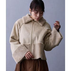 ブルゾン アウター フェイクムートンブルゾン レディース