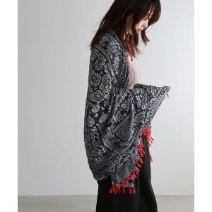 ストール マフラー フリンジ/タッセル付き インド綿大判ストール レディース