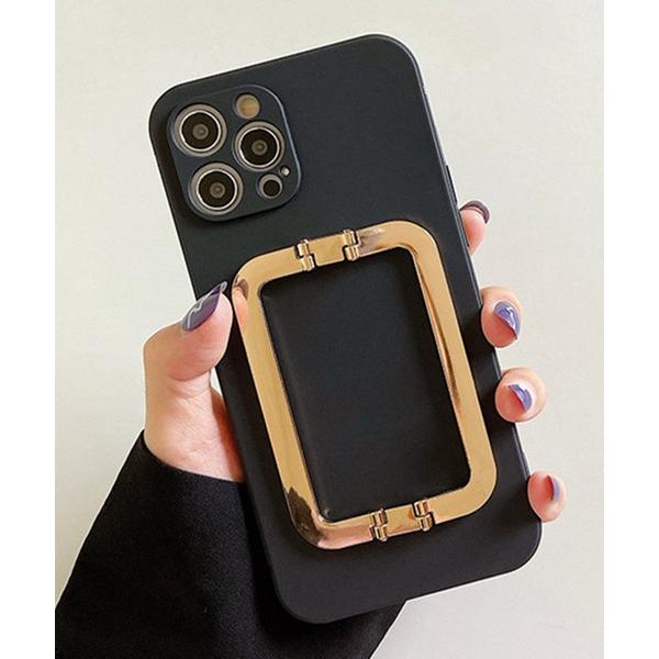 スマホケース ゴールドスタンド付き マット iPhoneカバー スマホケース アイフォンケース ip...