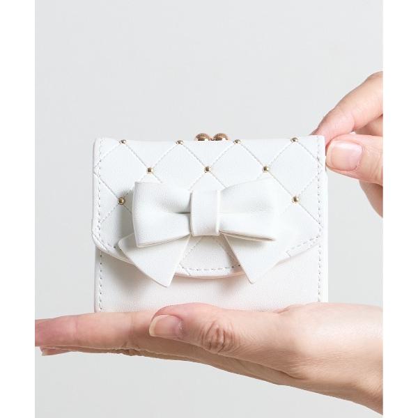 財布 SUNNY SIDE：サニーサイド　きらめきりぼん　がま口三つ折財布 レディース メンズ