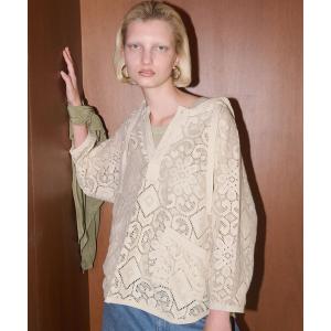 ブラウス シャツ Indiaレースフーディブラウス レディース