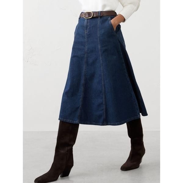 デニムスカート BANANA REPUBLIC FACTORY STORE　　デニム フレア ミディ...