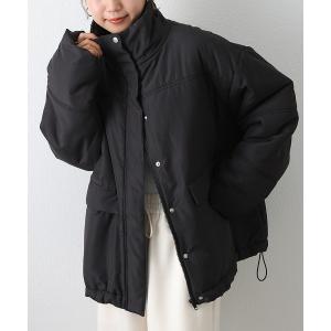 ブルゾン アウター スタンドカラー中綿コート レディース