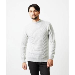 セーター ニット グラデーションモックネックニット メンズ