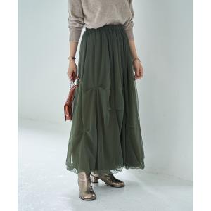 スカート 「LUXE」タックチュールバルーンスカート