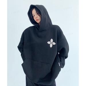 パーカー 韓国ファッション OISISクロスデザインフーディー レディース