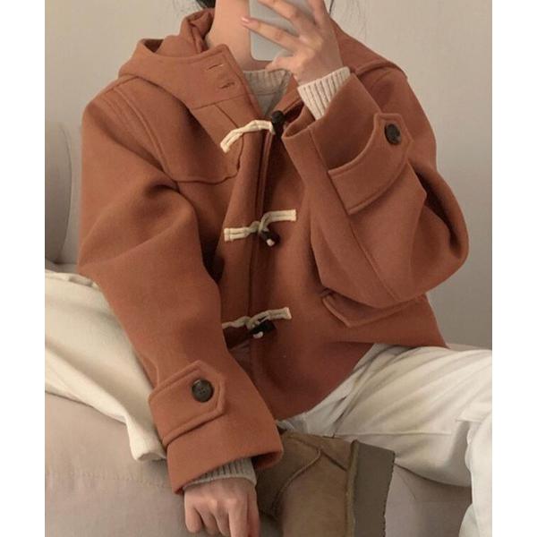 ダッフルコート コート ダッフルコート風ショートジャケット レディース