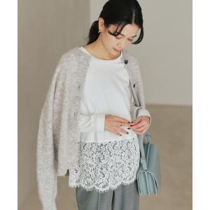 tシャツ スソ レース プルオーバー レディース