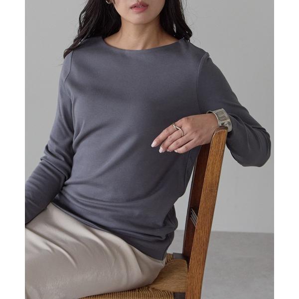tシャツ スムースボートネックロンT レディース