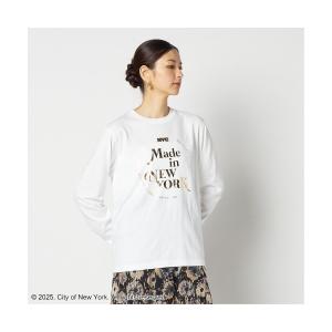 tシャツ NYC METALIC PRINT L/S T-SHIRT レディース