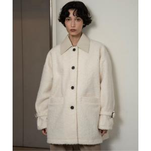 コート アウター different material fluffy coat / ディファレントマテリアルフラッフィーコート レディース
