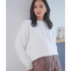 コート アウター シャギーニットジャケット レディース