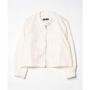 ブルゾン アウター ノーカラーブルゾン レディース